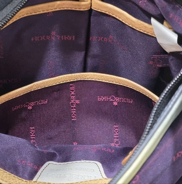 Anna by Anuschka Hand Painted Designer Leather Cross Body Tassel - Picture 11 of 16